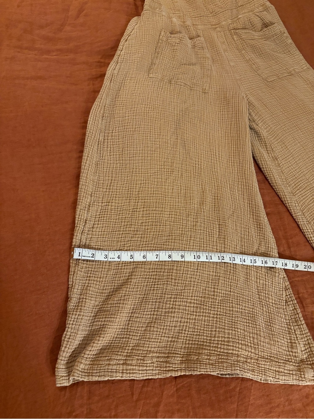 Free People Cyprus Ave Mustard Wide-Leg Cotton Overalls SZ XS - Picture 9 of 16